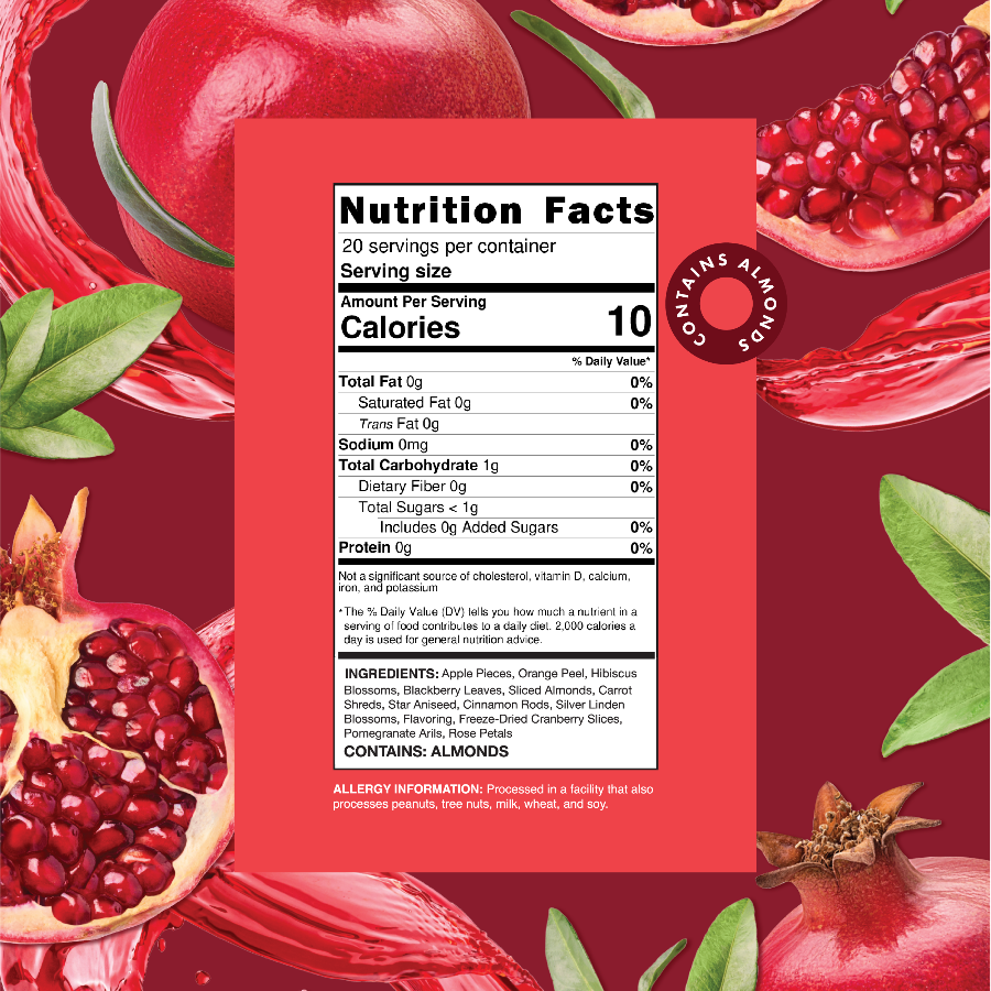 Candied Pomegranate - Fruit Herbal Blend